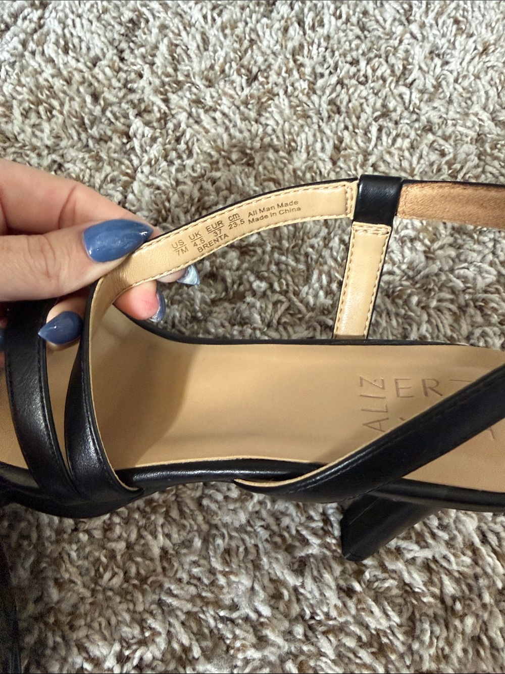 Naturalizer Black Strappy High Heel Sandals - Picture 5 of 8